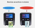 Rilevatore DI SOLDI FALSI Verifica Banconote False EURO CON BATTERIA RICARICABILE E CONTA BANCONOTE