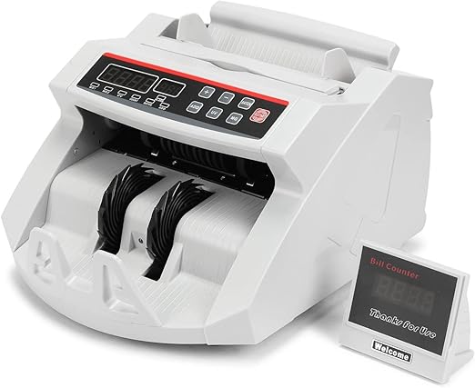 Conta Banconote Professionale Con Rilevatore Di Banconote False E Doppio Display Led