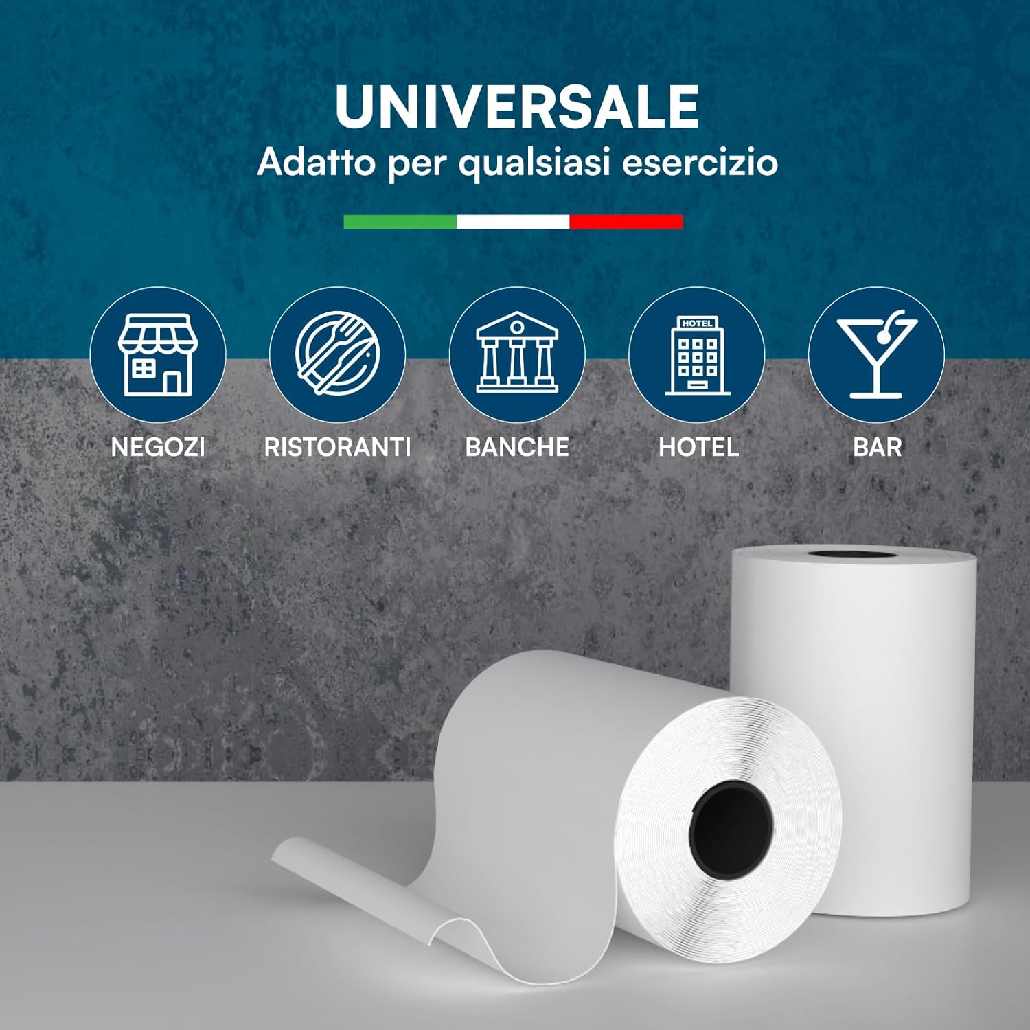 100 ROTOLI POS 57X20 METRI – ROTOLINI TERMICI PER POS E ALTRI DISPOSITIVI, PRONTI ALL’USO, FATTURA E GARANZIA INCLUSE