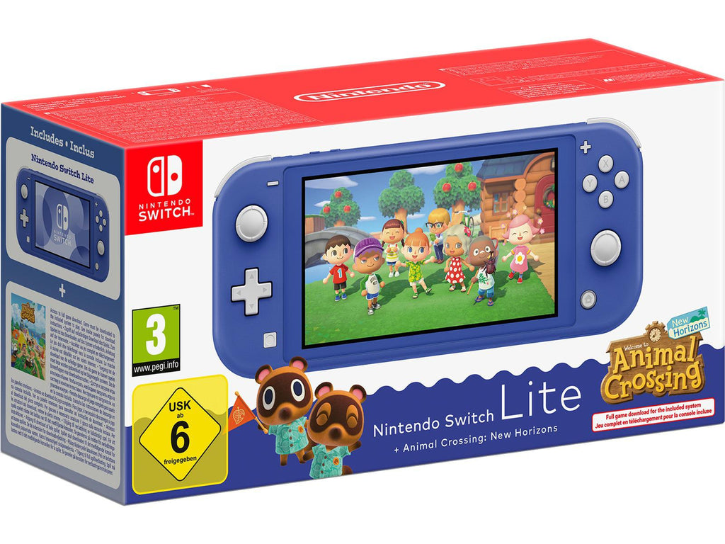 NINTENDO SWITCH LITE ANIMAL CROSSING EDITION | CONSOLE PORTATILE 5.5" HD, DESIGN ESCLUSIVO, GIOCO INCLUSO