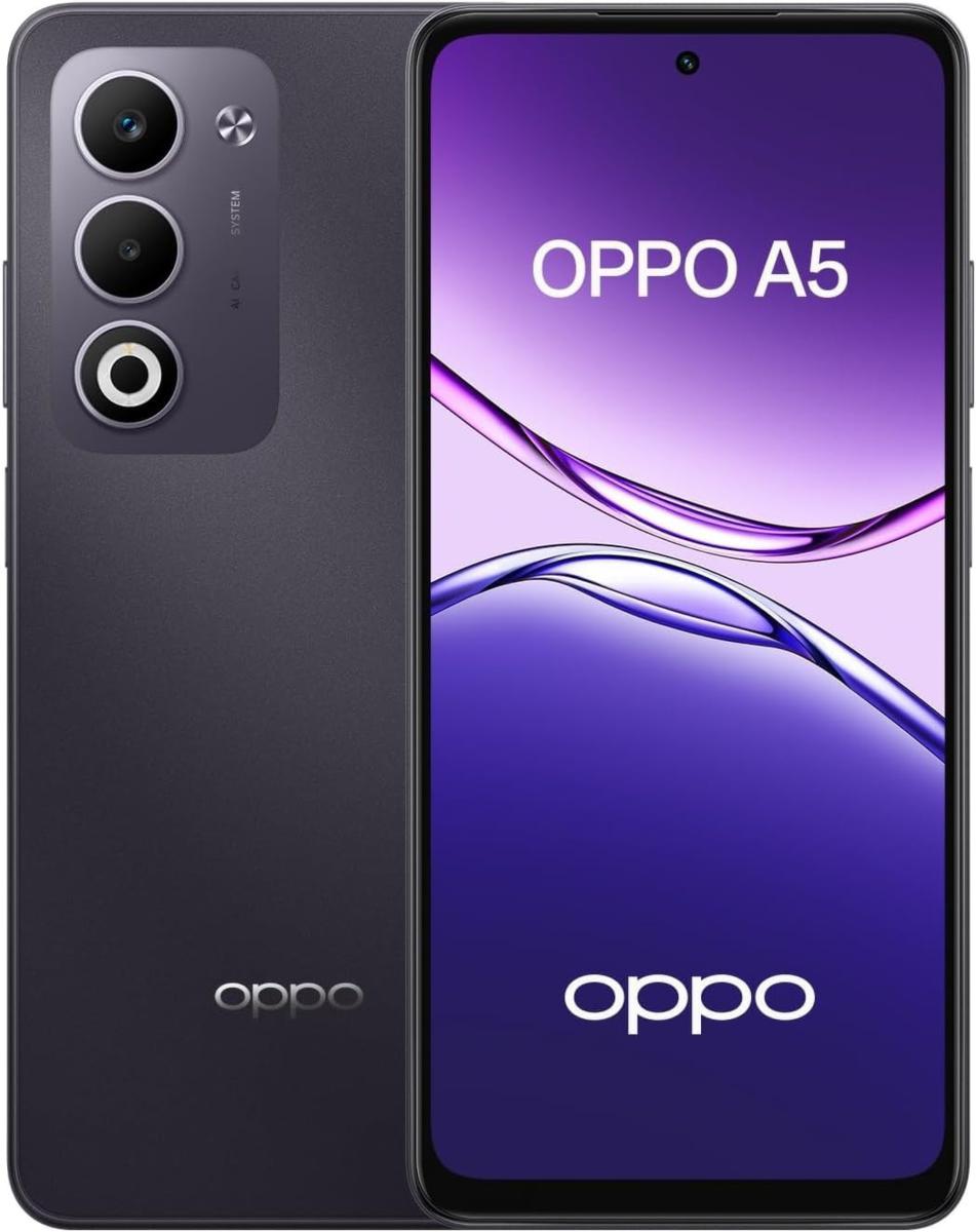 OPPO A5 4G 6+128GB 6.67" DARK PURPLE DS | DISPLAY FULL HD+, FOTOCAMERA AI, DUAL SIM, BATTERIA POTENTE