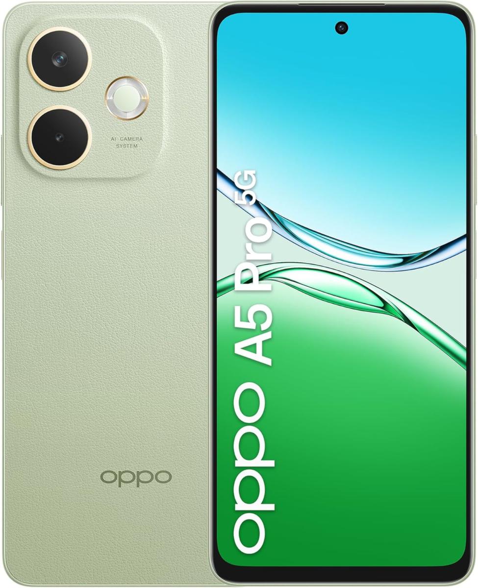 OPPO A5 PRO 5G 8+256GB 6.67" OLIVE GREEN | DISPLAY FLUIDO, FOTOCAMERA AI, BATTERIA A LUNGA DURATA