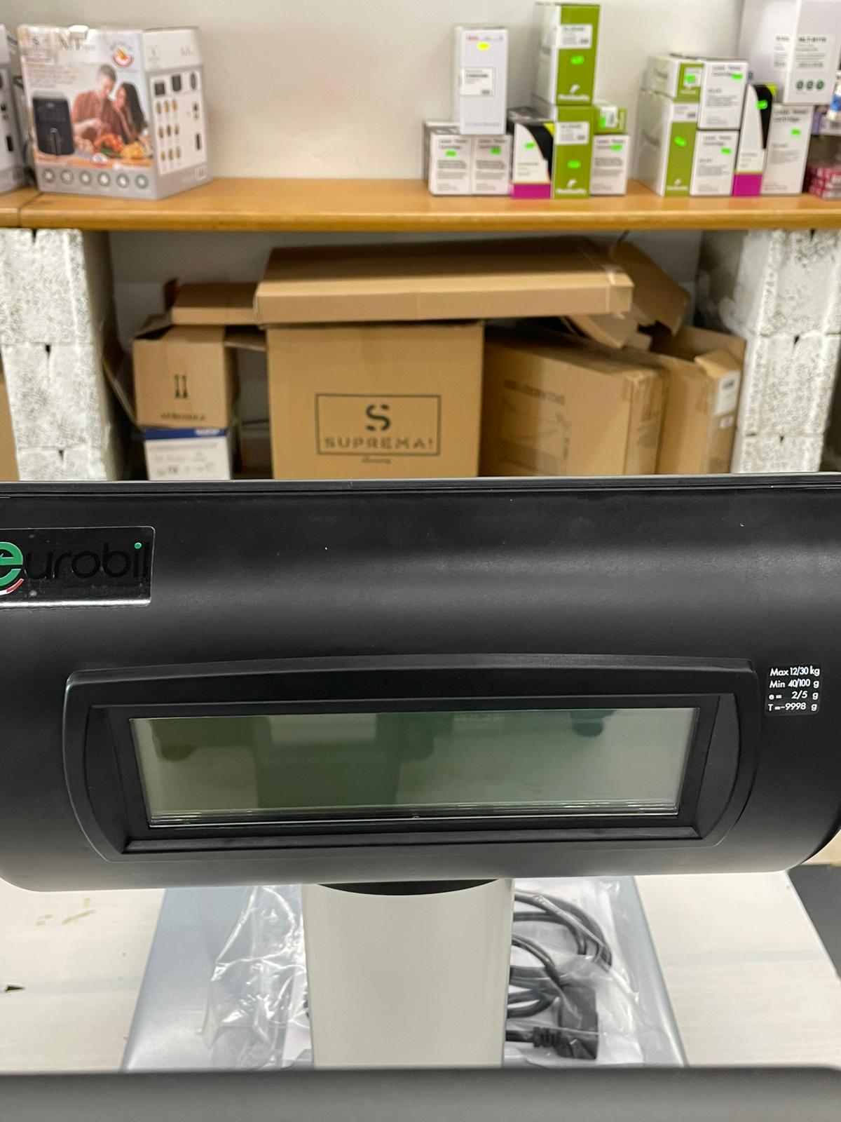 BILANCIA EUROBILL ALEX INOX PROFESSIONALE – BILANCIA COMMERCIALE PER NEGOZI E MERCATI, COLLEGABILE A REGISTRATORI TELEMATICI, CON BATTERIA A LUNGA DURATA