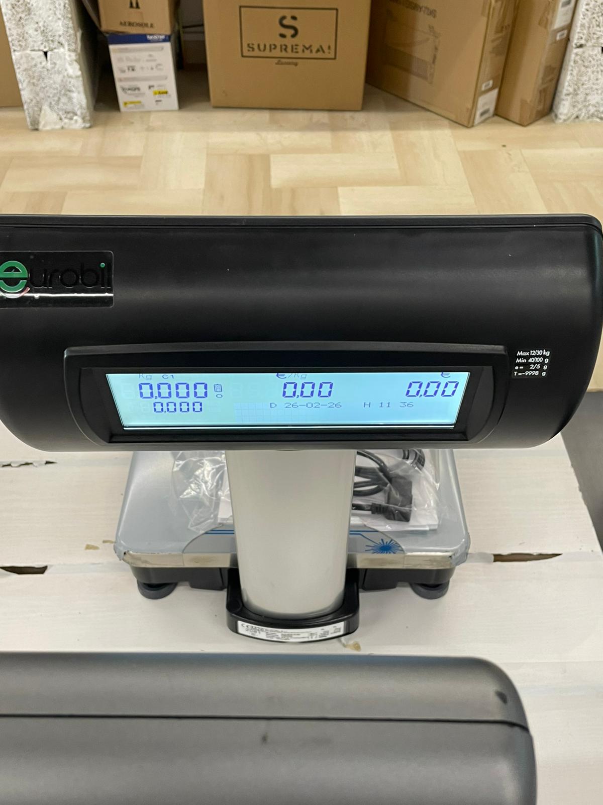 BILANCIA EUROBILL ALEX INOX PROFESSIONALE – BILANCIA COMMERCIALE PER NEGOZI E MERCATI, COLLEGABILE A REGISTRATORI TELEMATICI, CON BATTERIA A LUNGA DURATA