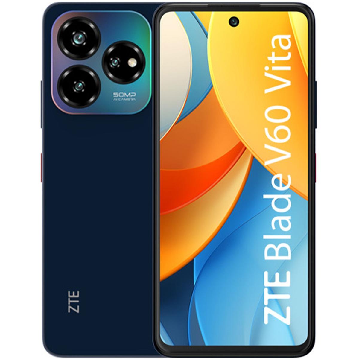 ZTE Blade V60 Vita 14+256GB 6.6" 4G Dark Blue | Smartphone Dual SIM con Display HD+, Fotocamera 50MP e Batteria 5000mAh