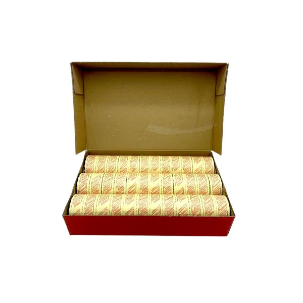 36 ROTOLI ETICHETTE PREZZATRICE 26X12 BIANCO GIALLO ARANCIONE VERDE – ETICHETTE ADESIVE COMPATIBILI CON PREZZATRICI, PRONTE ALL’USO