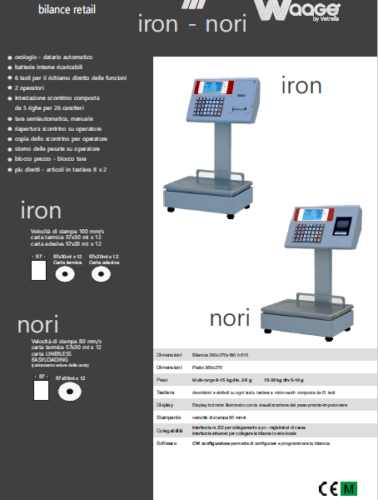 Bilancia Waage Mod. Iron con scontrino adesivo